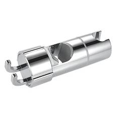 Lolypot Handduschhållare med 2 krokar, justerbar duschhållare, 360° vridbar duschhållare, för glidstång med ytterdiameter på 16 ~ 27 mm, duschhuvudhållare, duschhuvudhållare för badrum
