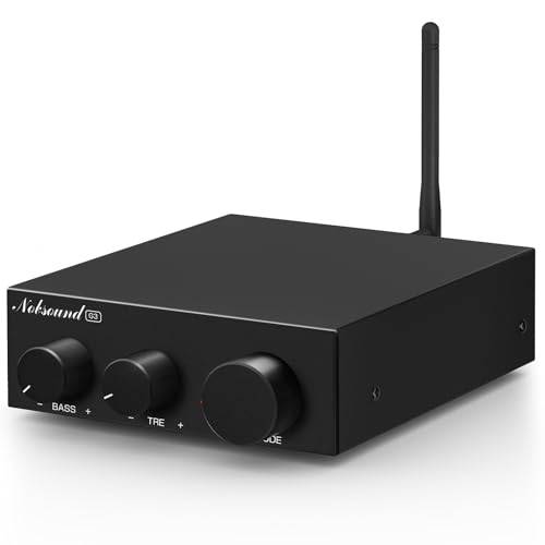 Nobsound Bluetooth 5.0 stereoförstärkare: Mini Audio 2.0-kanal integrerad förstärkare med bas-diskantreglage, för högtalare hemma 50 W x 2 TPA3116