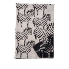 Klippan Yllefabrik - Zebra 130x180 cm Black/Natural Beige - Lisa Larson - Beige