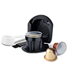 RECAFIMIL Kapselomvandlare för Nespresso originalkapslar, återanvändbar kaffekapseladapter kompatibel med Genio S/Piccolo XS