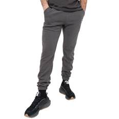 Sixth June Herren gerippte Jogger Baumwoll-Jogger Freizeit-Hose Jogging-Hose Homewear 22469 Grau
