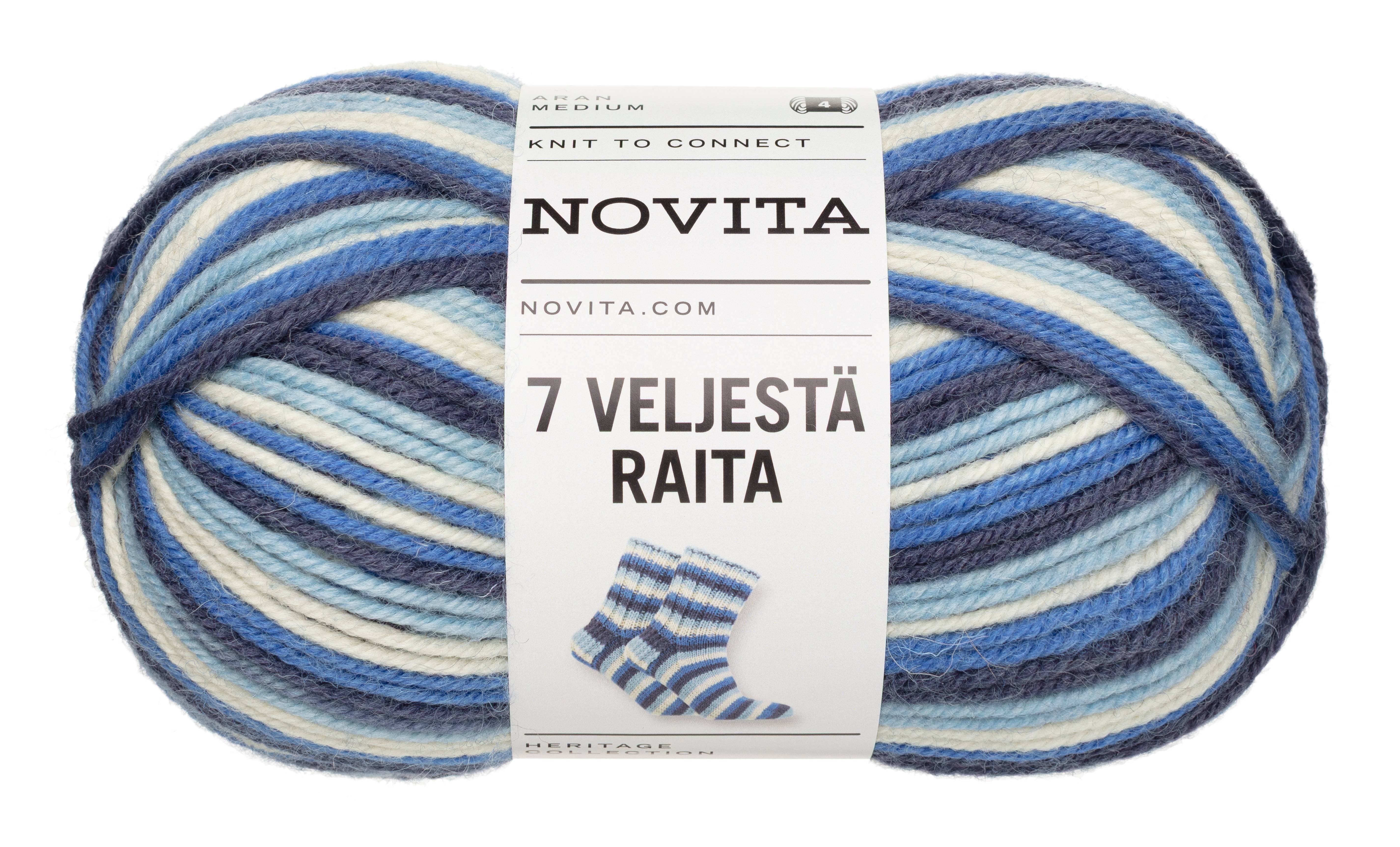 7 Bröder Raita Garn Ullmix 100g Blåhimmel 984 Novita