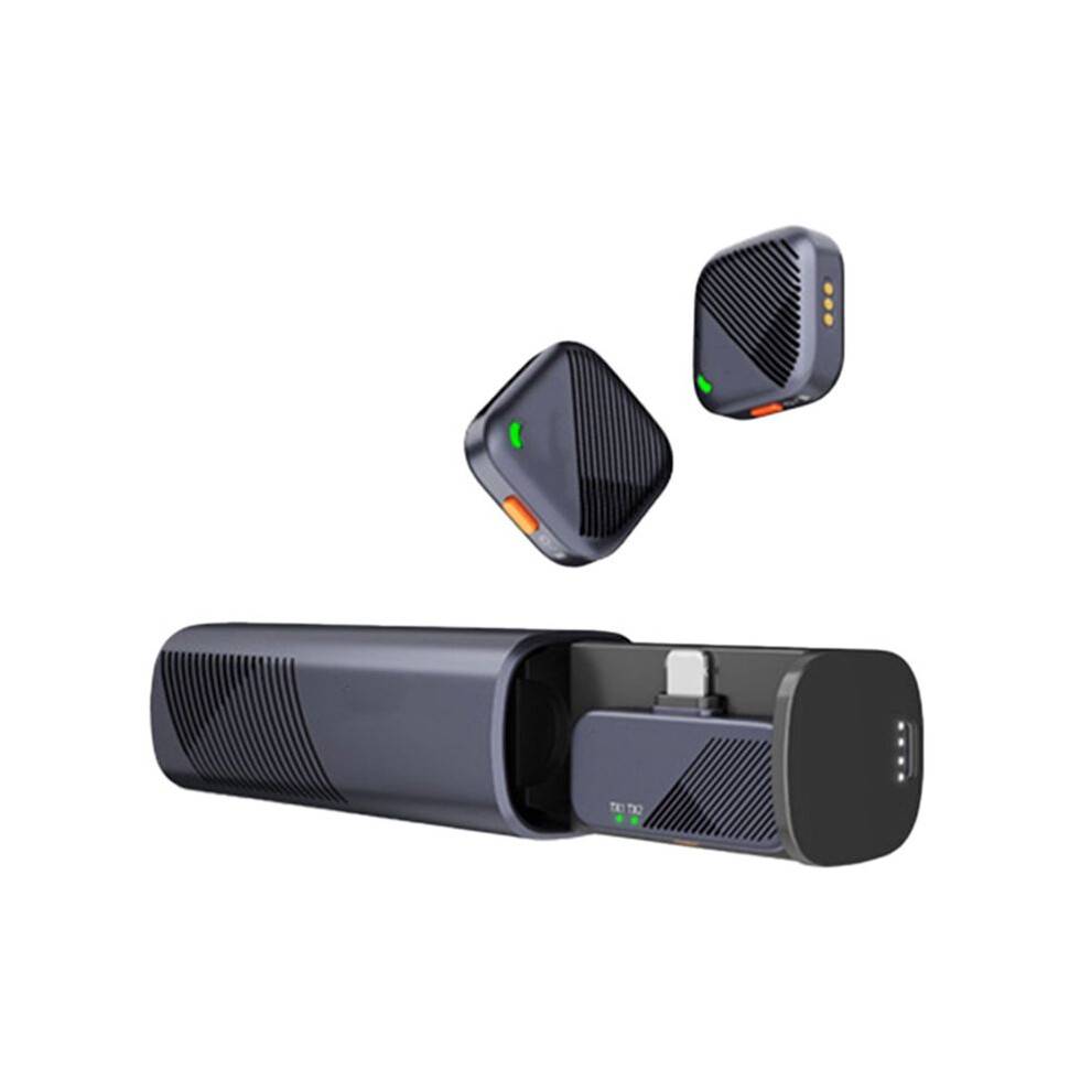 Minimikrofon 2,4 GHz Trådlöst Mikrofonsystem Mottagaresändare för Vlogg Live Streaming Portable Mic B