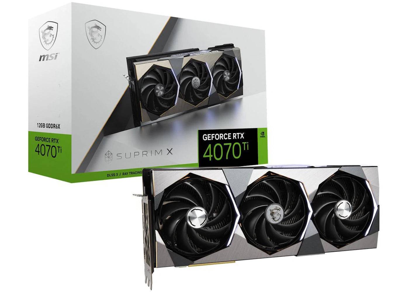 NVIDIA MSI Suprim GeForce RTX 4070 Ti SUPRIM X 12G Graphics Card - One Size (One Size)