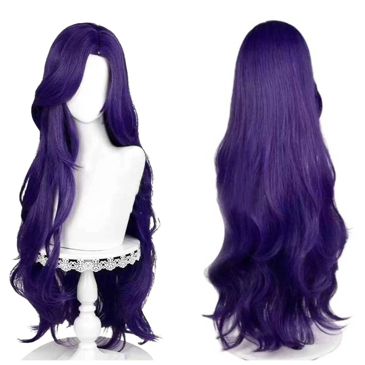 Rarity Cosplay Wig Rarity Wig Long Dark Purple Curly Wigs Heat Resistant Synthetic Hair Halloween party
