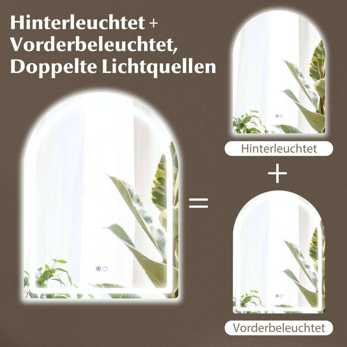 LED Badrumsspegel – Anti-Imma, Dual Lighting, 60x80 cm