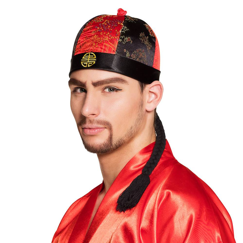 Mandarin hat med Kinesisk hårpisk