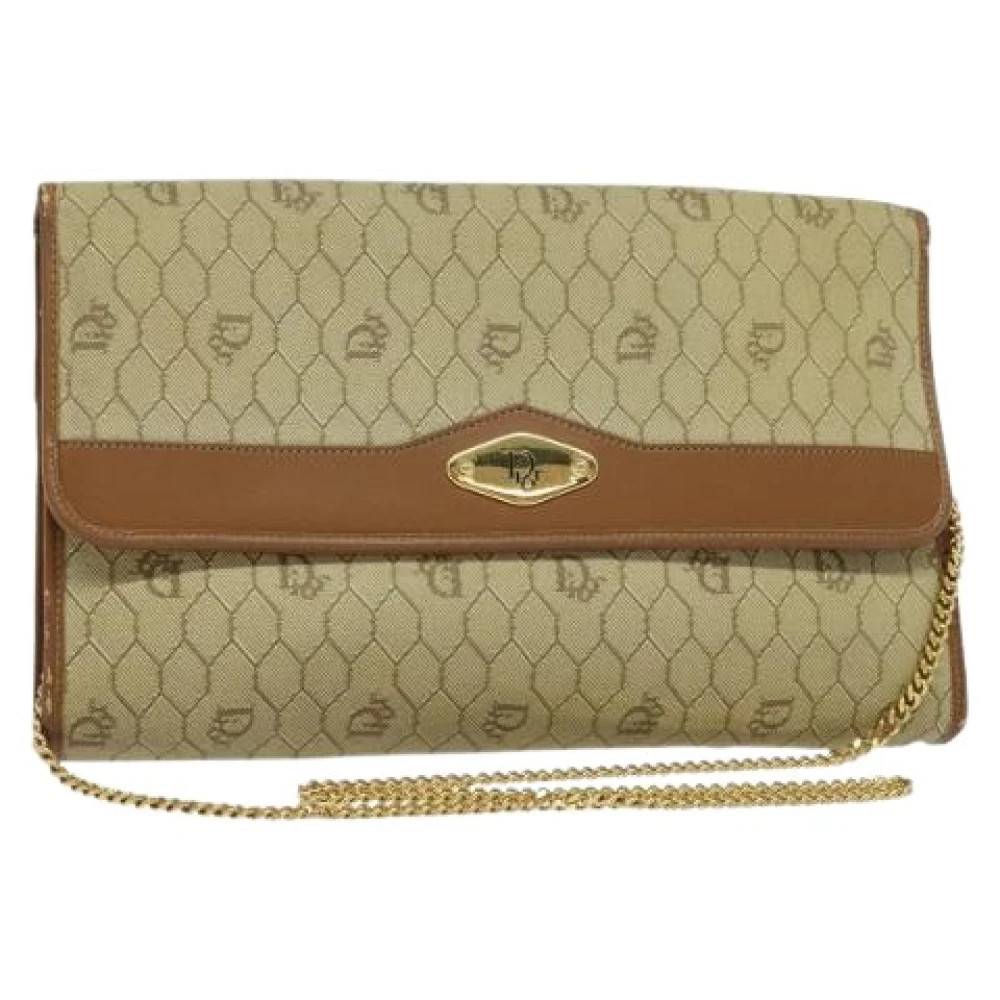 Dior Vintage Pre-owned Vintage Skuldertaske - Vintage - Dame - Beige - ONE SIZE - Uld