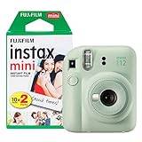 Fujifilm Instax Mini 12 Instant Camera med 20 bilder filmpaket – mintgrön