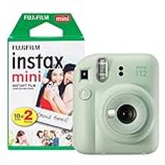 Fujifilm Instax Mini 12 Instant Camera med 20 bilder filmpaket – mintgrön