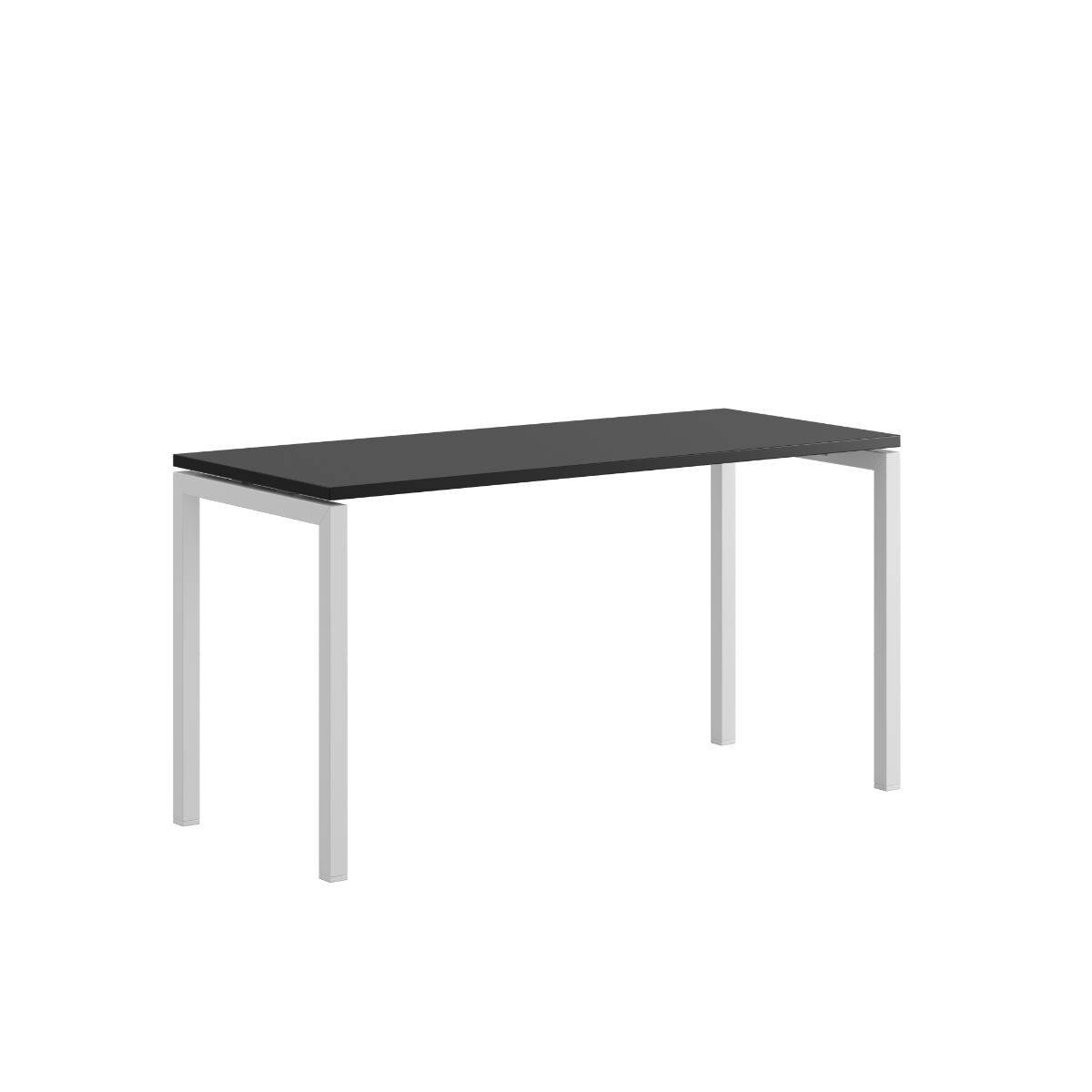 Luna U Bord 140x60cm - Sort-hvid.