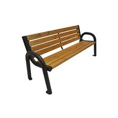 Primario Grande Trädgårdsbänk, Parkbänk Trä - Trädgårdsmöbler, Utomhusbänk | Solid bänkram Bänk Väderbeständig, Design Skandinavisk Robust Utomhusbänk EK (200cm)