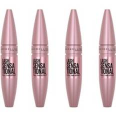 Maybelline Lash Sensational Volumising and Thickening Eyelash Lengthening Mascara - 01 Very Black (Pack of 4)