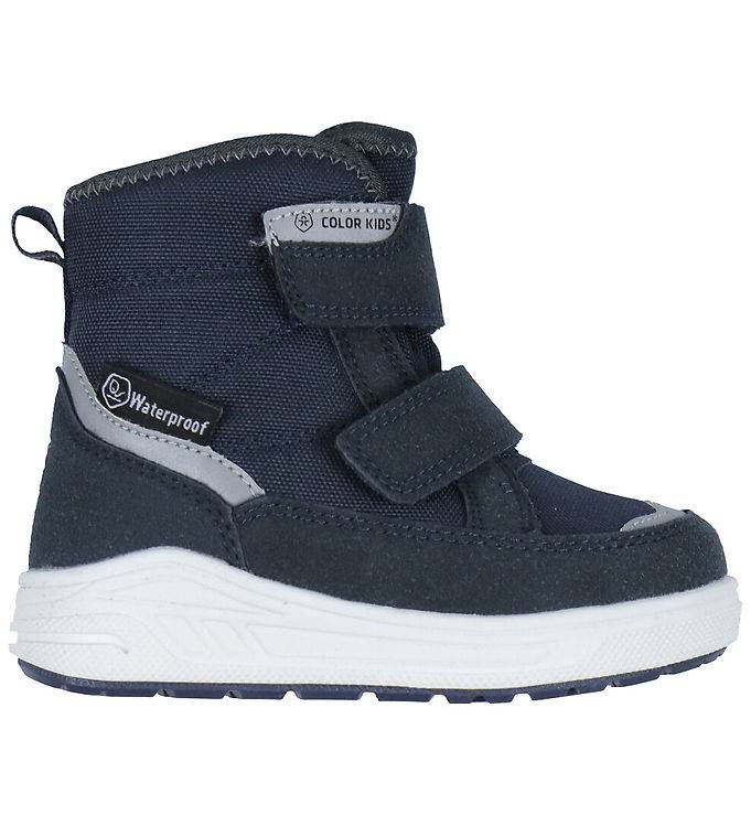 Color Kids Vinterstøvler - m. Velcro - Total Eclipse - Color Kids - 34 - Vinterstøvle