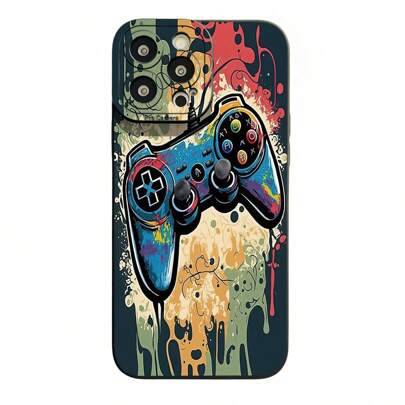 1 st. fallskyddat telefonskal med gamepad-kamera, kompatibelt med Apple, kompatibelt med Galaxy, kompatibelt med Infinix, kompatibelt med Redmi, kompa - Svart (Multi-size)