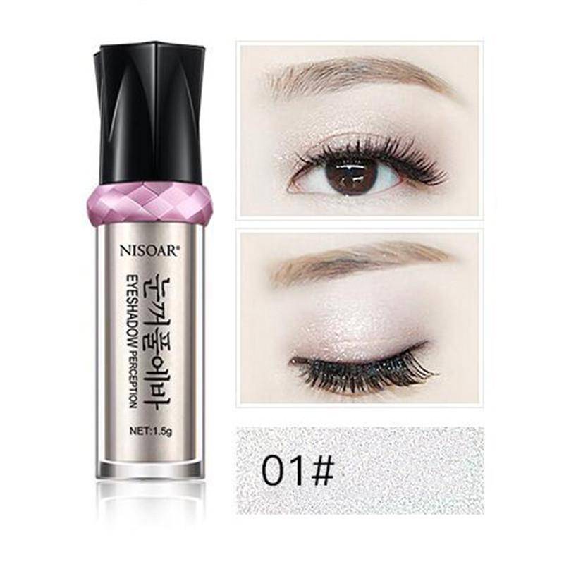 Glänsande Långvarigt Skimmer Glitter Pigment Powder Naken Mineral Ögonskugga Highlight Roll-on Kvinnor Kosmetisk Verktyg 1
