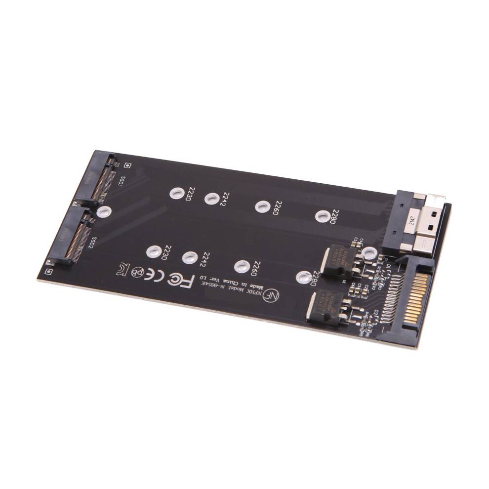 SFF-8654 8I Split Card X8 to VROC Dual NVMe M.2 NGFF to Slimline NVME PCIe SSD Adapter for Mainboard