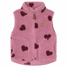 Kuling Austin Pile Fleece-vest Hearts  116 cm  Lilla  116 cm  Unisex