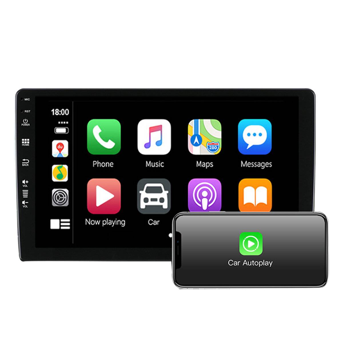 YUEHOO YH-D05 10,1-tums 2Din 360 ° kamera Android 12.0 bil stereo radio MP5-spelare 2,5D IPS-skärm 8-kärning GPS DSP WIF