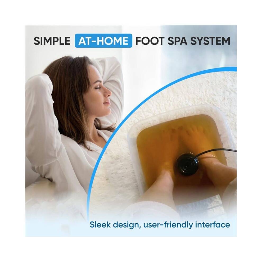 Ionic Foot Spa,Ion Foot Bath Detox Machine ,Activates 2,000 Foot Detox Nodes - Easy 30-Min Home Detox EU Plug