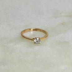 SOLITAIRE TRELLIS DIAMOND RING - 0.55ct - YG - Ring - Sisi Copenhagen