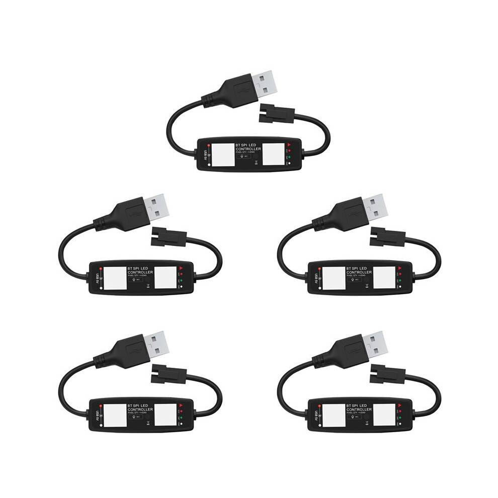 5X WS2812B LED Controller APP Control Music Controller for SK6812 WS2811 WS2812 LED Pixel Light Strip USB 5V