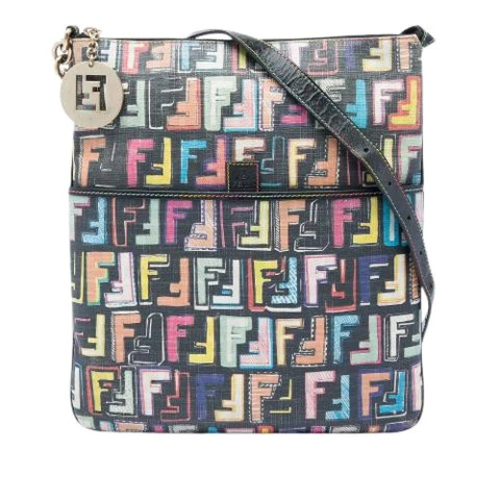 Fendi Vintage Pre-owned Canvas Crossbody Bag - Vintage - Dame - Flerfarvet - ONE SIZE - Uld