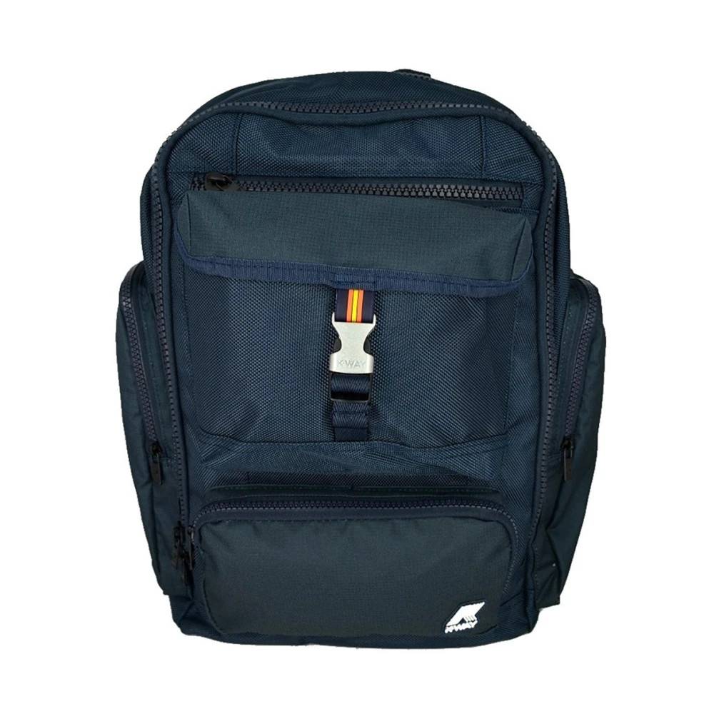 K-Way Blå Unisex Rygsæk med Flere Rum - Tasker - Dame - Blå - ONE SIZE - Uld
