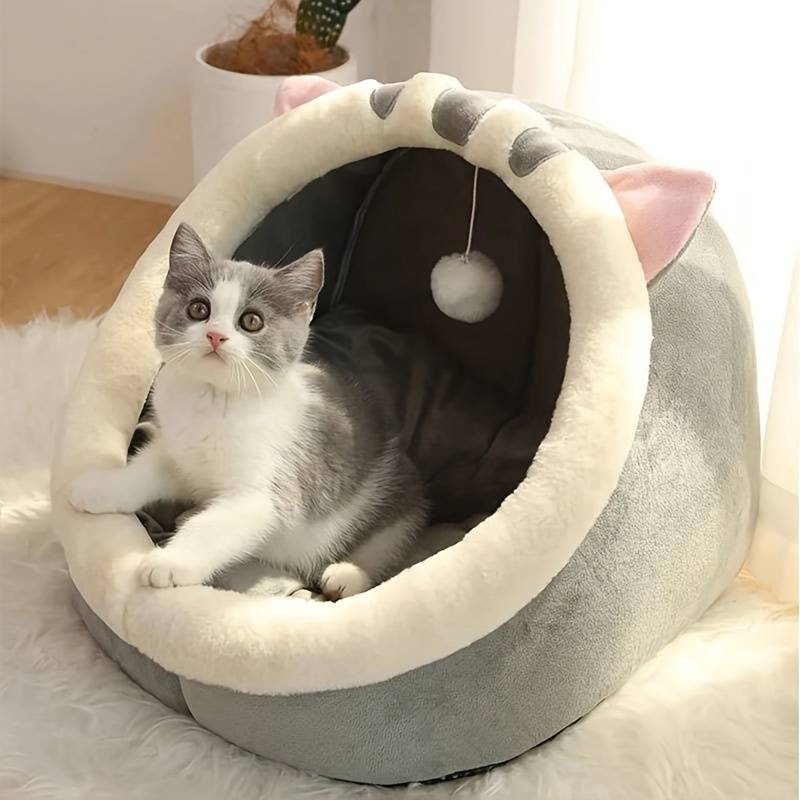 1pc Cute Cat Bed Soft Kitten Mat Comfortable Cat House Breathable Cat Sleeping Basket Suitable For Large Medium Small Cats