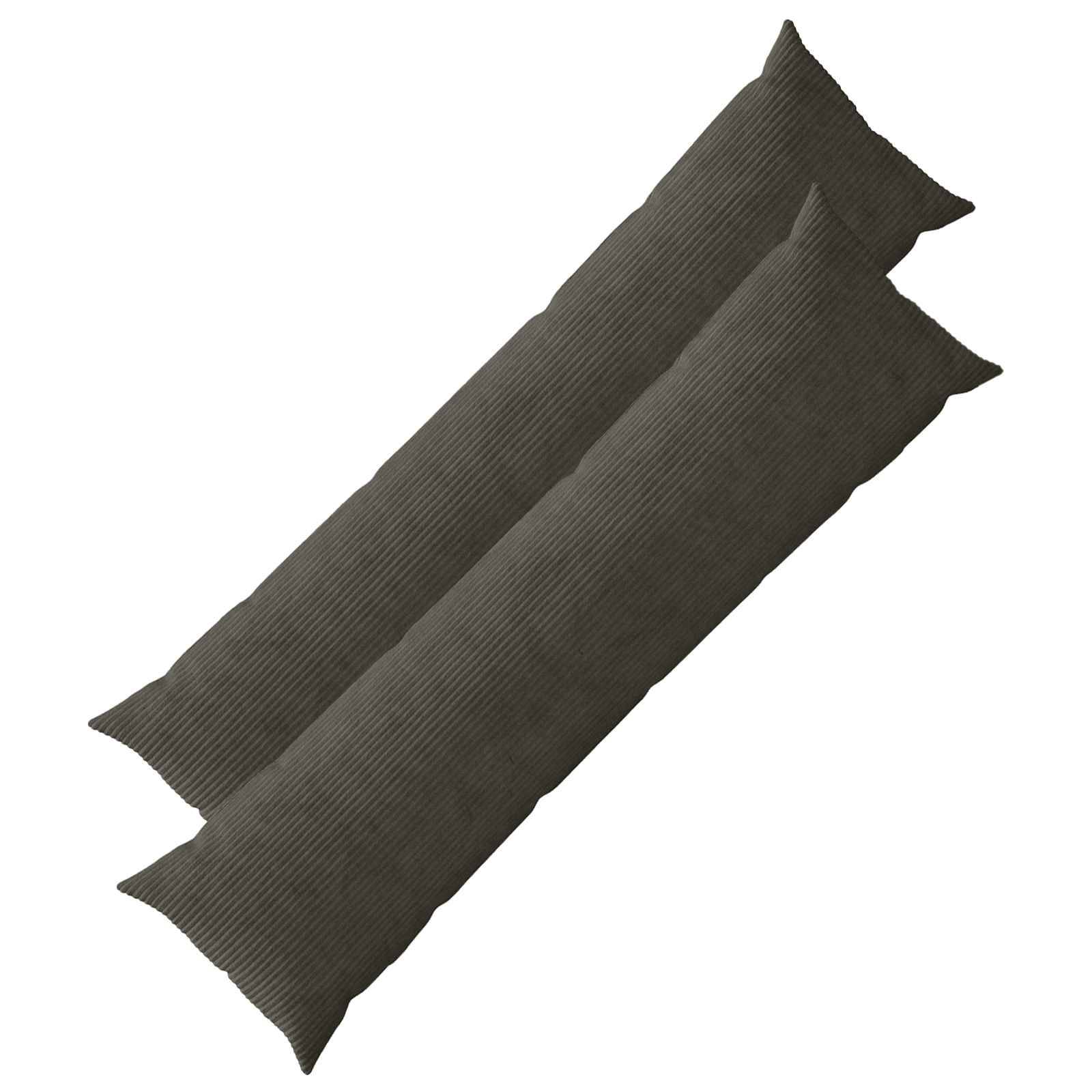 vidaXL Pudebetræk 2 pcs HEERLEN Antracit 40 x 145 cm cordfløjl