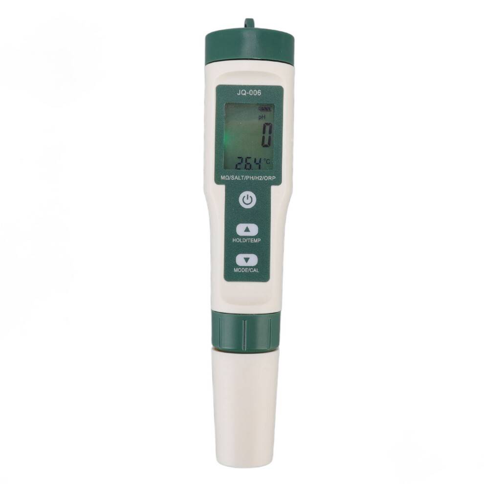 Multifunktionel pH- og saltindholdsmåler Vandtæt Pen-type Hydroponics Tester Digital 5-i-1 Vandkvalitetstester Pool Salt Klorinator Tester til RO