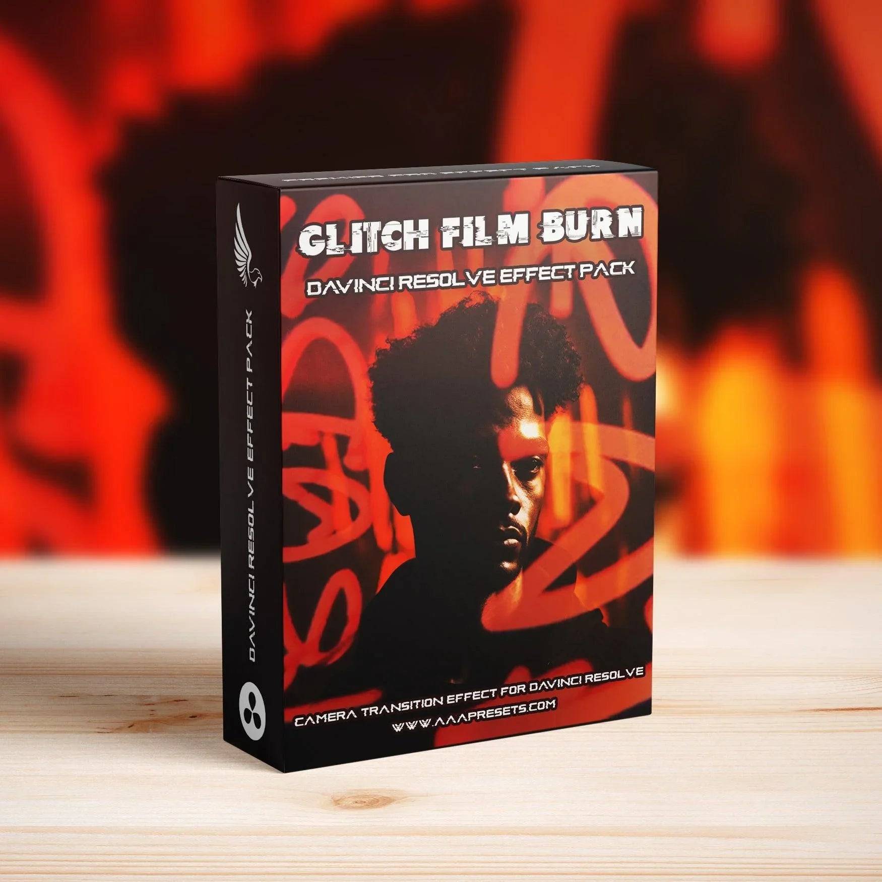 Glitch & Film Burn Transitions Pack for DaVinci Resolve - Commercial