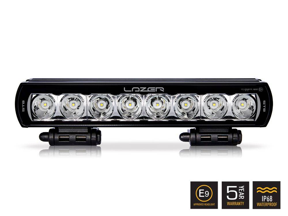 Extraljus Lazer ST8 Evolution - Rak / 36 cm / 88W - Komplett paket