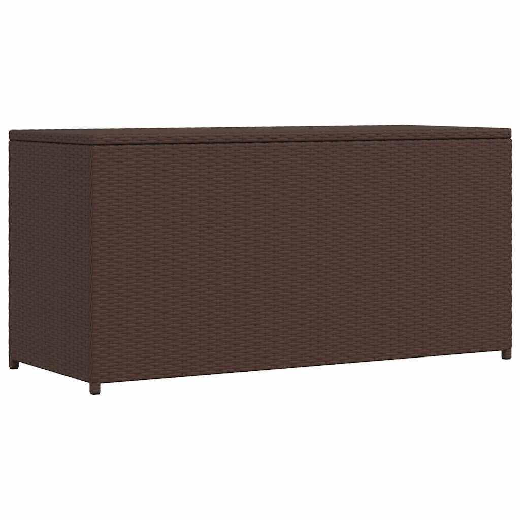 Opbevaringskasse til haven i polyrattan - brun 120 x 50 x 60 cm