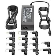 PD90W Universal Laptop Charger 15V 16V 18,5V 19V 19,5V 20V Power Adapter, för Lenovo IBM ASUS HP Dell Acer Gateway Samsung Sony Fujitsu Toshiba JBL LG LCD Series Laddningskabel med 14 laddningshuvuden