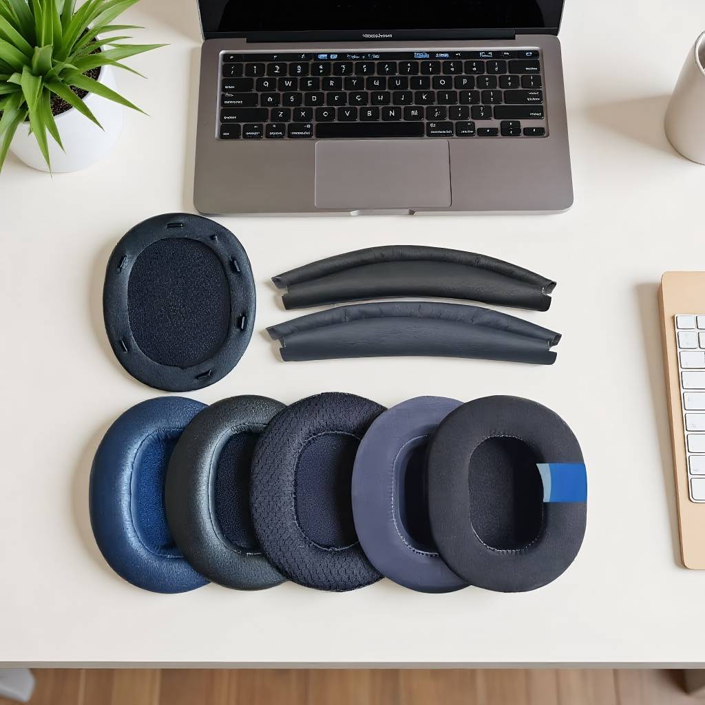 Replacement Earpads for Sony WH-XB910N Extra Bass Headphones Ear Pads Cushions XB910N Soft Protein Leather Noise Isolation Foam
