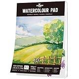 STATIONERY ISLAND A3 Akvarellpapper, 300 g, 30 ark för akvarellfärger, professionellt ritalbum, akvarellpapper, perfekt för målning och vattenfärgsteckning