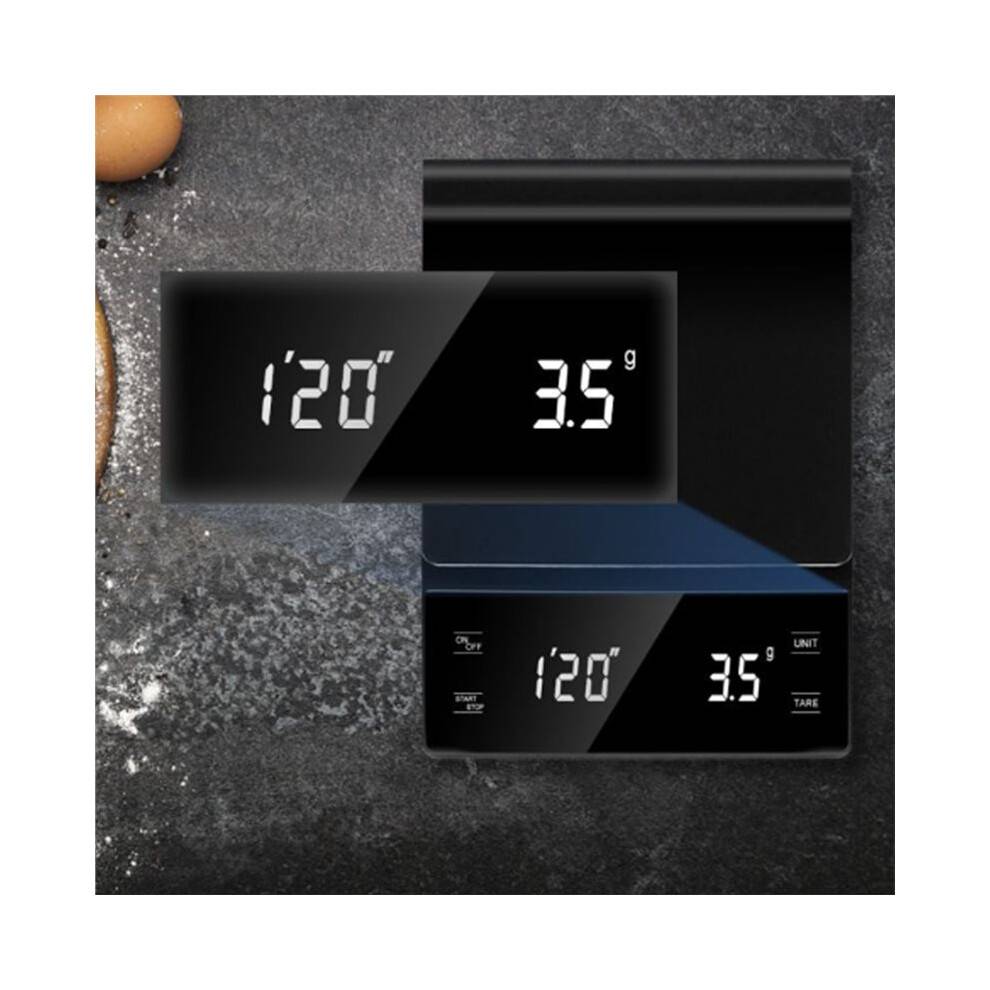 3kg/0.1g Kaffevåg med Timer Köksredskap Digital Multifunktionsvåg Pour Over Drip Espressovåg 2