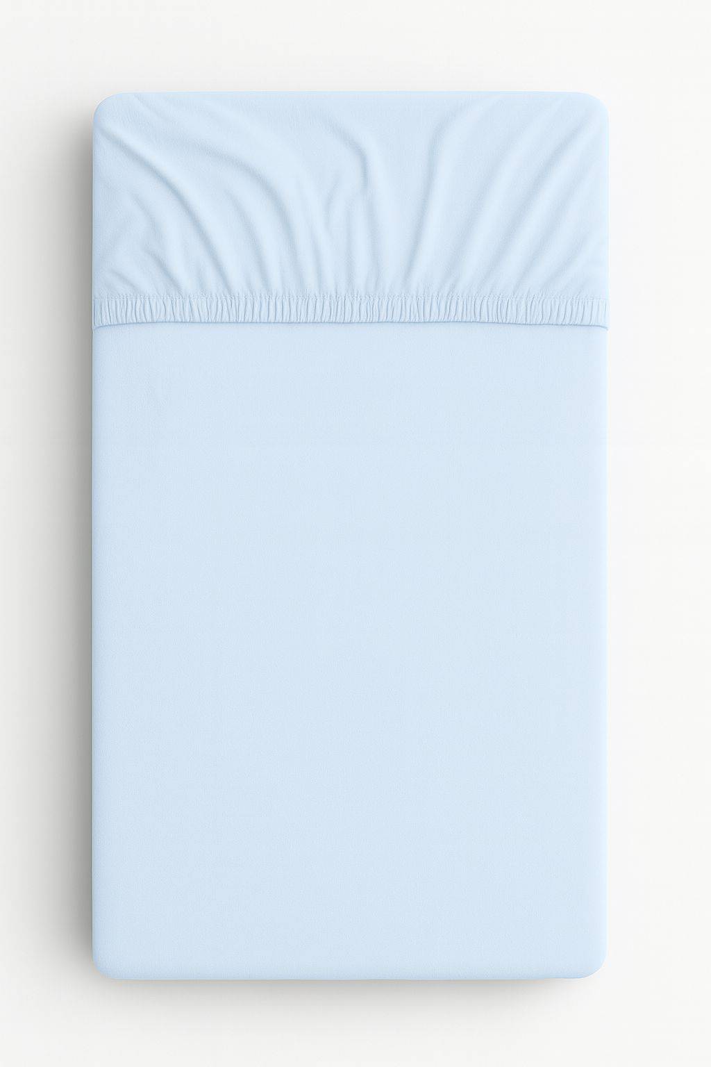 Cotton fitted sheet for a crib 140x70 cm - blue