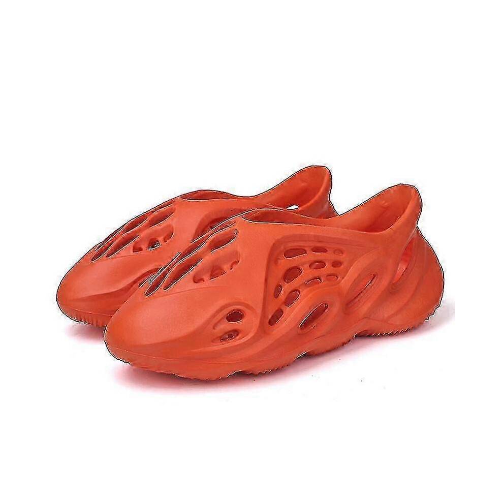 (24-25, Orange) Trendy & Comfy Foam Slides For Kids Adult - Lightweight, Quick-drying & Non Slip Clogs For Outdoor Fun!