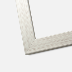 Ram Silver Wood 40x100 cm - Passepartout Vit 30x90 cm