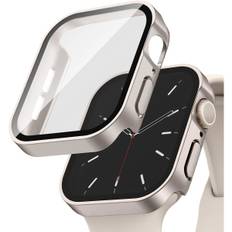 2-pack hårt etui som er kompatibelt med Apple Watch 41Mm Series 8 Series 7 Starlight/Starlight 41mm