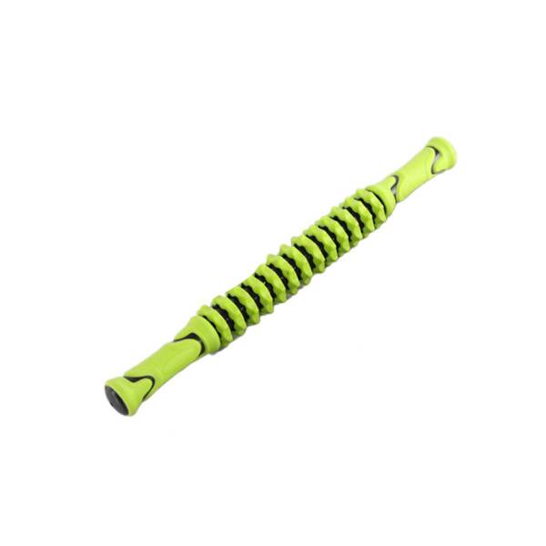 Muskelrullestav i TPE+PP med delt rulle, skridsikker og støjsvag massage til lår, læg, nakke og ryg, kompakt 45.00cm x45.00cm x3.00cm Black+Green