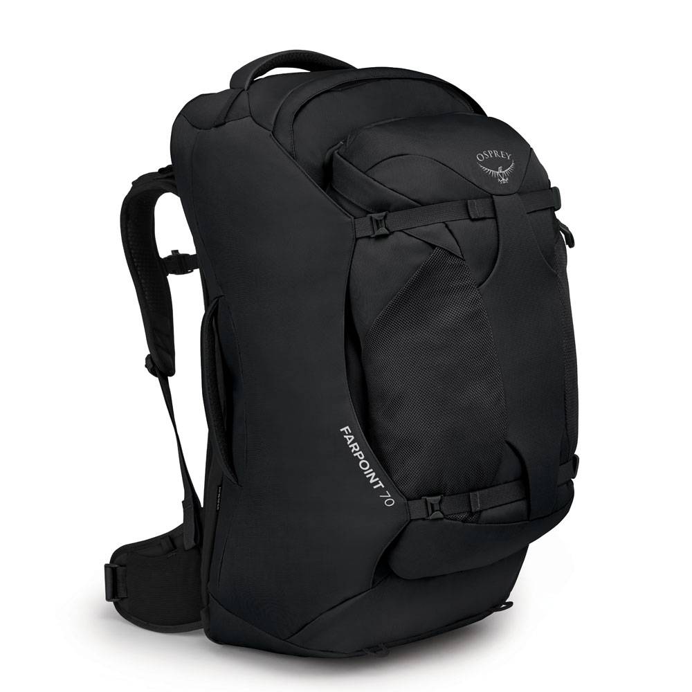 Reseryggsäck - OSPREY Farpoint 70 Black