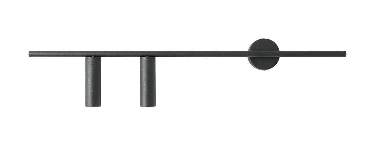 Trevo 2 metall svart vägglampa (vänster)