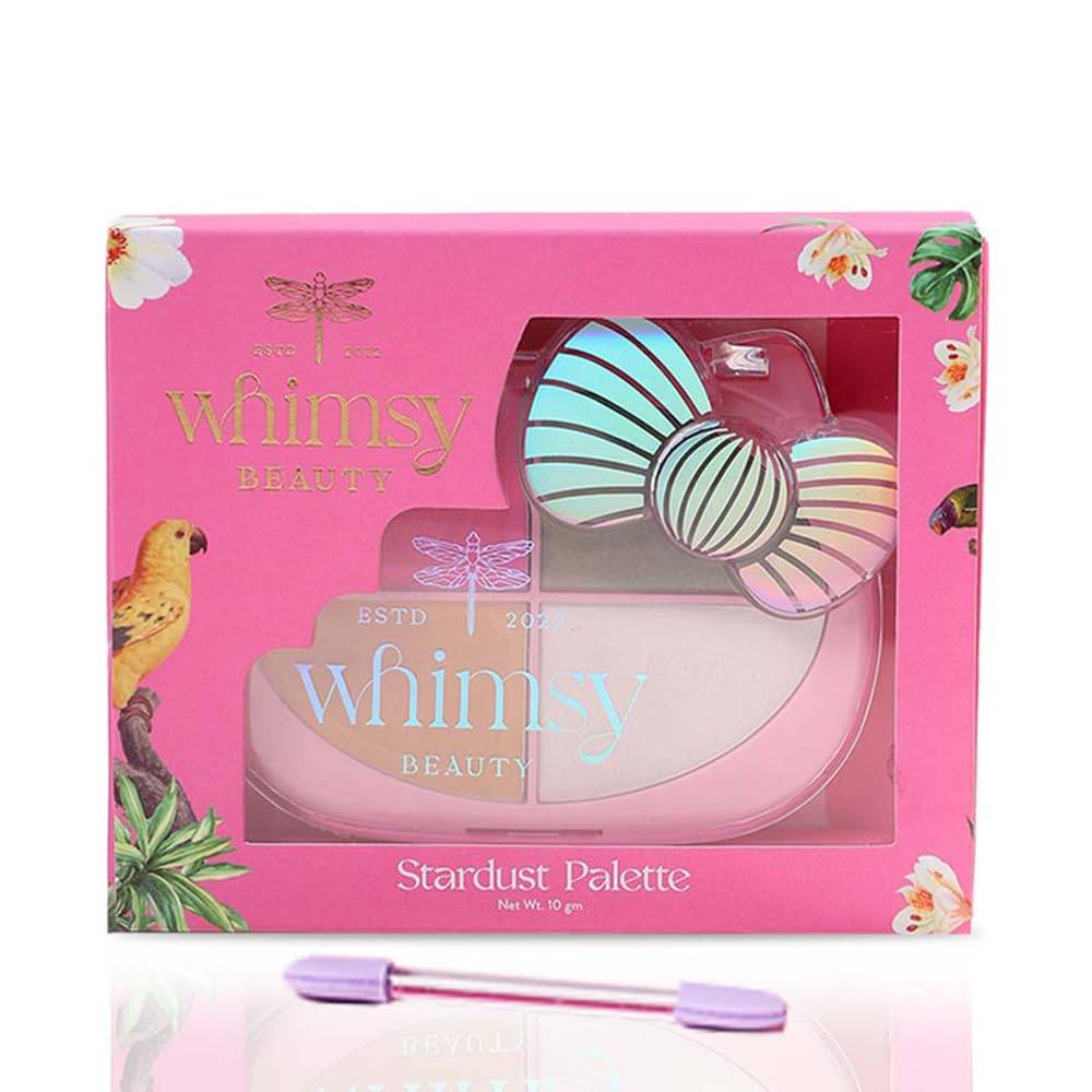 Whimsy Beauty Stardust Ögonskuggspalett för Barn och Pre-Teens | Glitter- och Skimmerfärger med Mjuk Blandbar Textur | Ögonmakeup Berikad