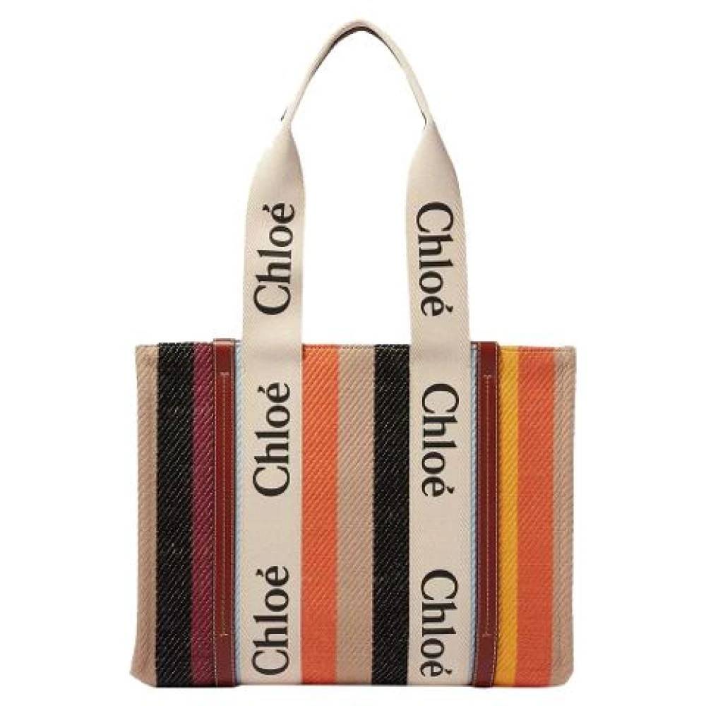 Chloé - Linen Tote Bag Väskor - Dam - ONE Size - Läder