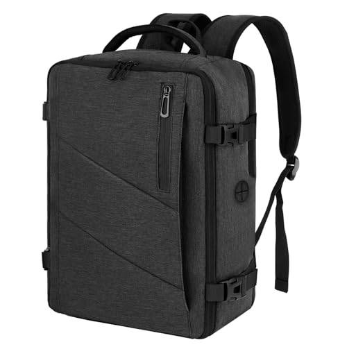 VOESLD Kabinväska 45x36x20 för Easyjet, resryggsäck, kabinväskor för under sätet Gark Grey Handbagage ryggsäckar för flygplan, laptopryggsäck för män kvinnor med USB-port