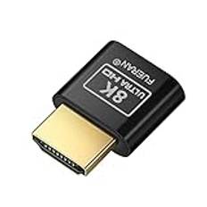 FUERAN Ny 3RD HDMI dummy plugg huvudlös spöke display emulator premium aluminium PC 8K @60HZ (7680 × 4320-60 HZ) 1-pack