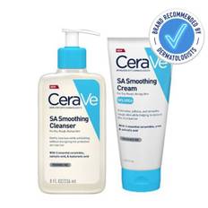 CeraVe SA Smoothing Cleanser 236ml & SA Smoothing Cream 177ml Duo